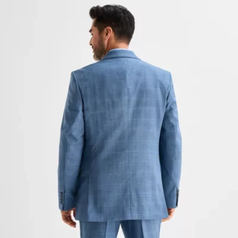 Stafford Mens Classic Fit Plaid Suit Jacket