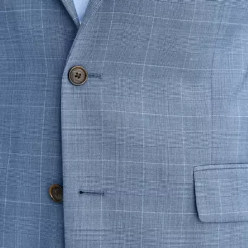Stafford Mens Classic Fit Plaid Suit Jacket