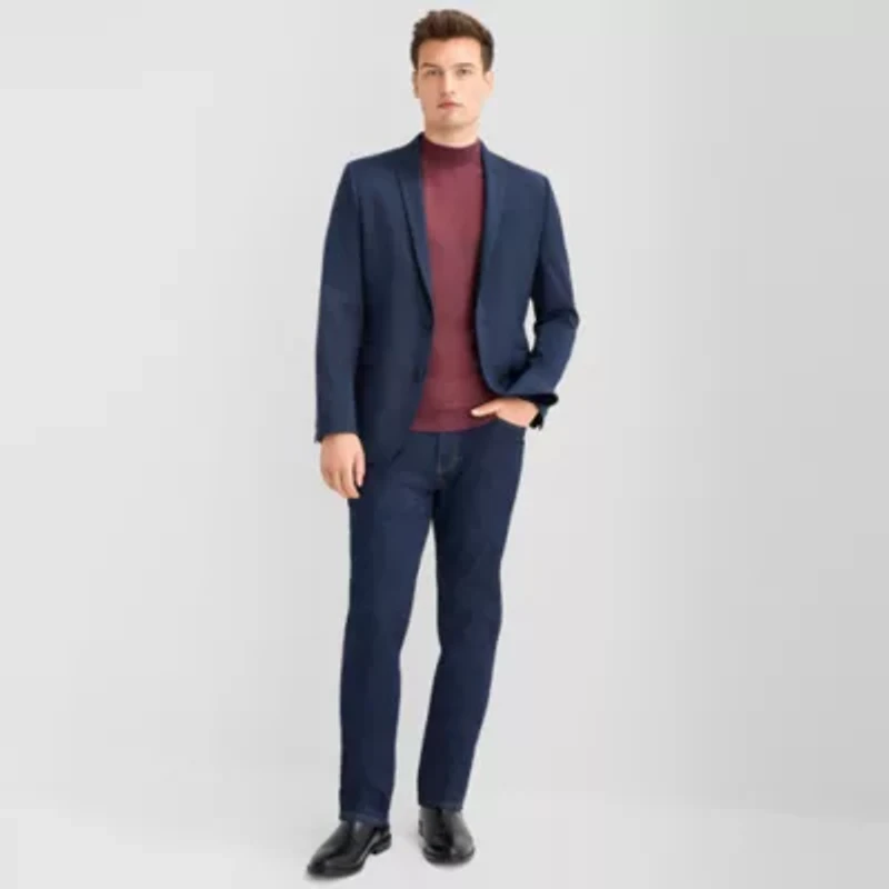 J. Ferrar Ultra Comfort Mens Stretch Fabric Slim Fit Suit Jacket