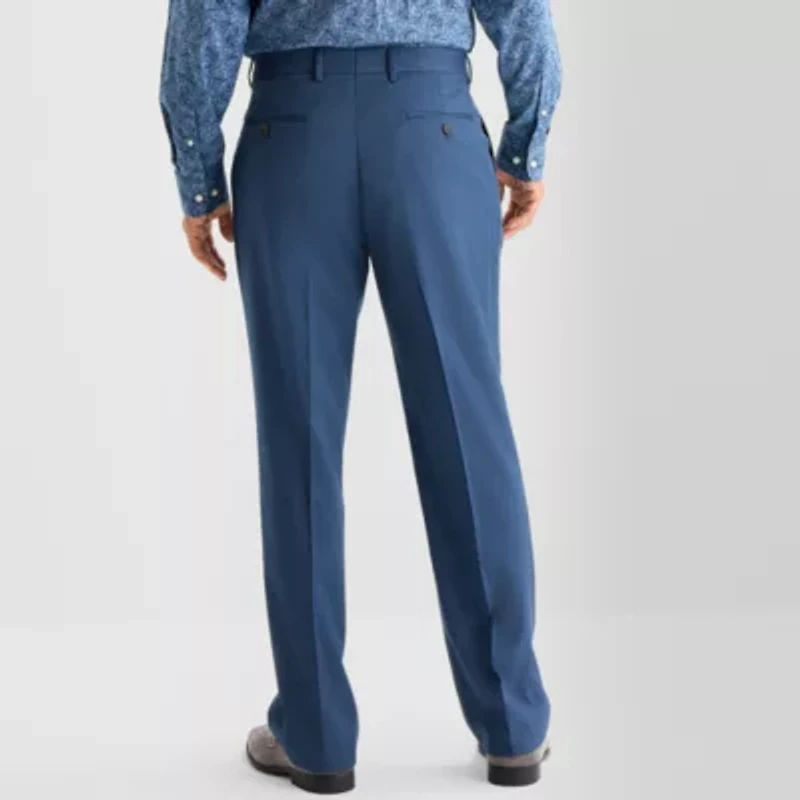 Stafford Birdseye Signature Coolmax All Season Mens Stretch Fabric Classic Fit Flat Front Suit Pant