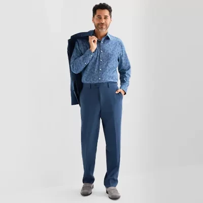 Stafford Birdseye Signature Coolmax All Season Mens Stretch Fabric Classic Fit Flat Front Suit Pant