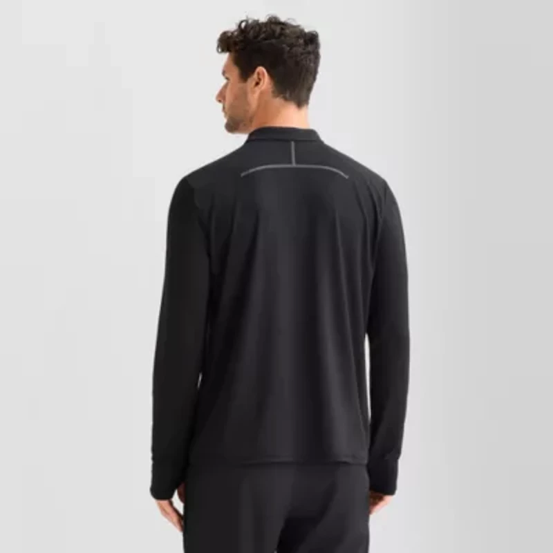 Xersion Mens Crew Neck Long Sleeve Quick Dry Active T-Shirt