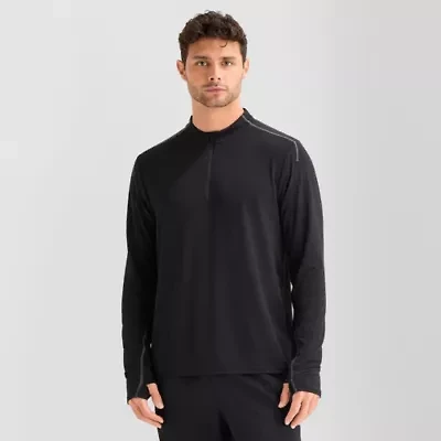 Xersion Mens Crew Neck Long Sleeve Quick Dry Active T-Shirt