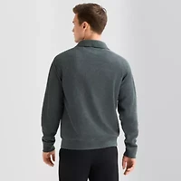 Stylus Mens Regular Fit Long Sleeve Waffle Polo Shirt