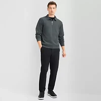 Stylus Mens Regular Fit Long Sleeve Waffle Polo Shirt