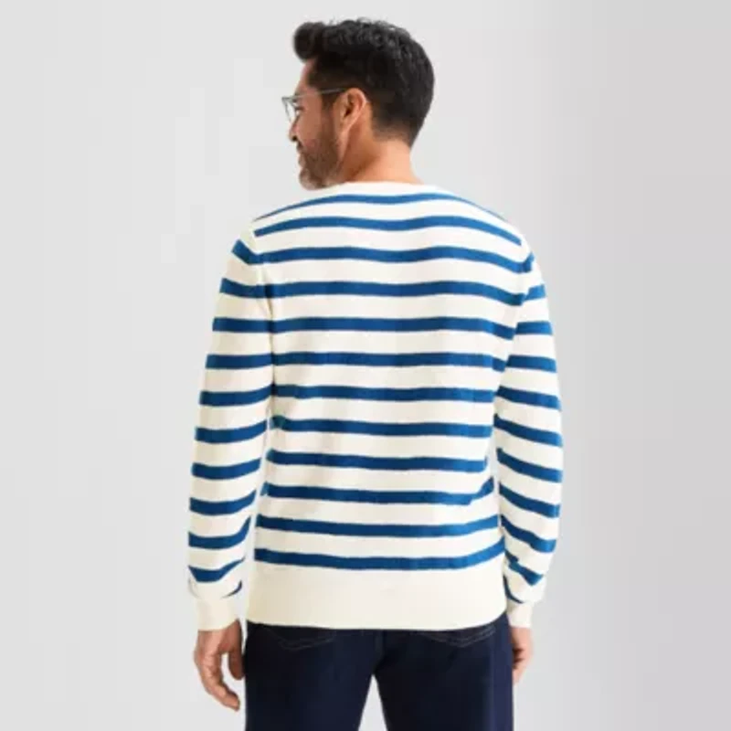 Stafford Mens Crew Neck Long Sleeve Pullover Sweater