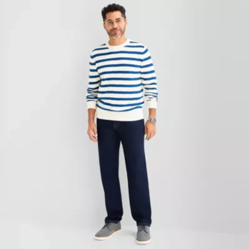 Stafford Mens Crew Neck Long Sleeve Pullover Sweater