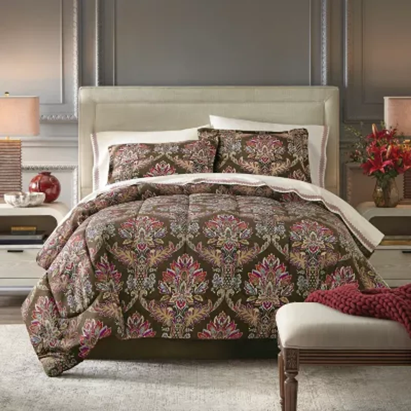 Broadhaven Lilith 8-pc. Damask + Scroll Complete Bedding Set with Sheets