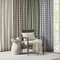 Madison Park Salford 50"W X 84"L Tab Top Light-Filtering Single Curtain Panel