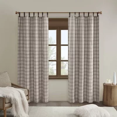 Madison Park Salford 50"W X 84"L Tab Top Light-Filtering Single Curtain Panel