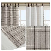 Madison Park Salford 50"W X 84"L Tab Top Light-Filtering Single Curtain Panel