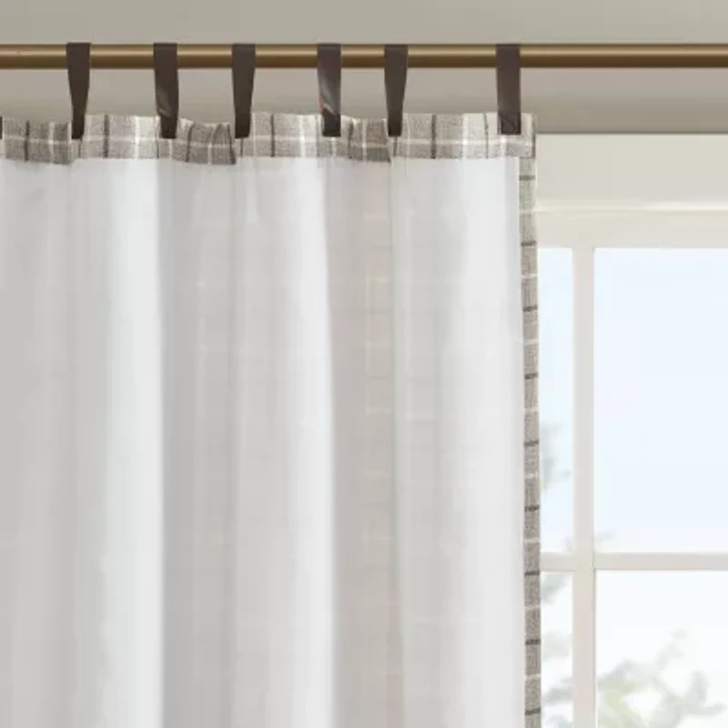 Madison Park Salford 50"W X 84"L Tab Top Light-Filtering Single Curtain Panel
