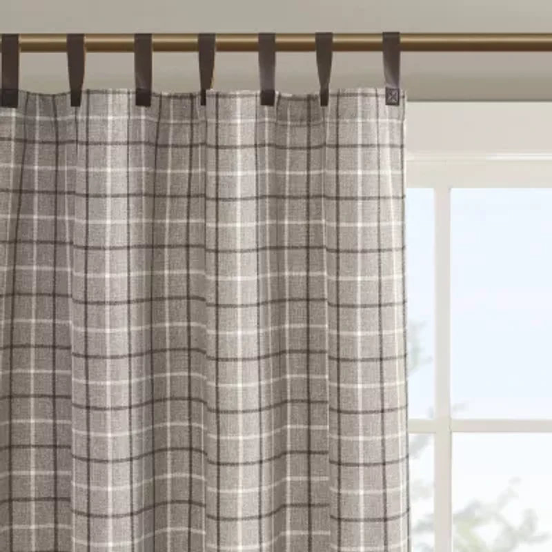 Madison Park Salford 50"W X 84"L Tab Top Light-Filtering Single Curtain Panel
