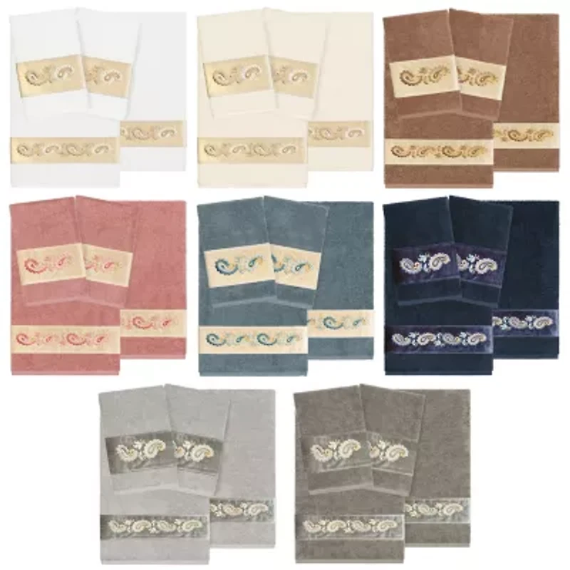 Linum Home Textiles Mackenzie Embellished 4-pc. Bath Towel Set