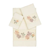 Linum Home Textiles Caroline Embellished 3-pc. Bath Towel Set