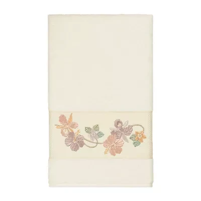 Linum Home Textiles Caroline Embellished Floral Bath Towel
