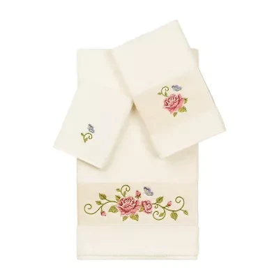 Linum Home Textiles Rebecca Embellished 3-pc. Bath Towel Set
