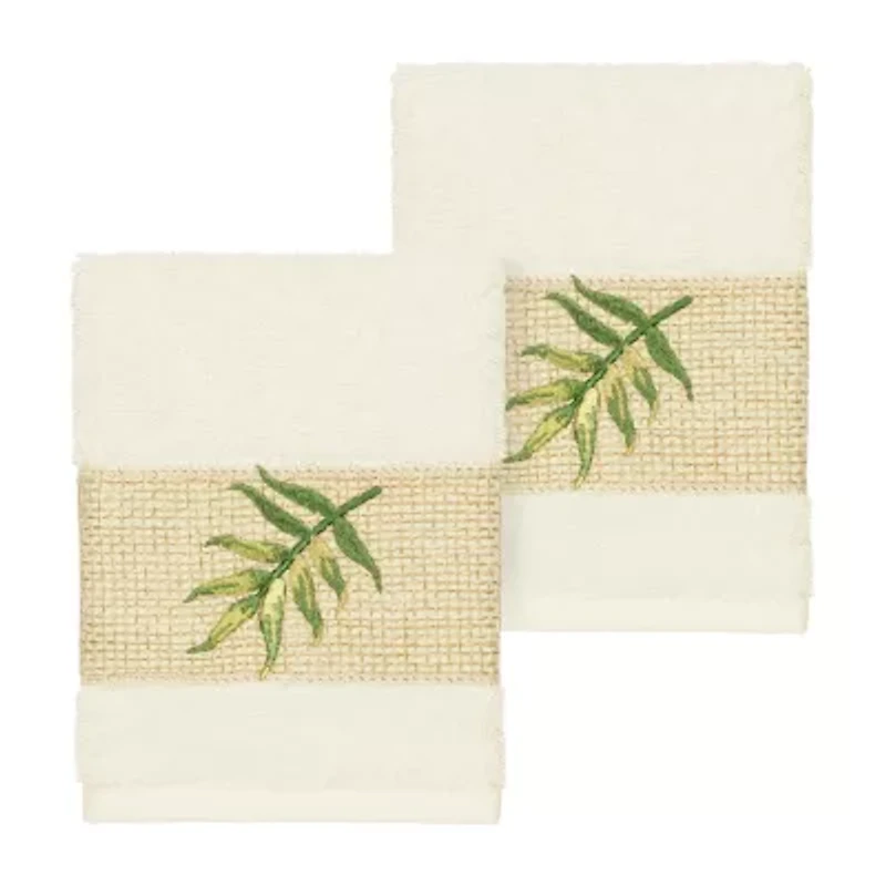 Linum Home Textiles Zoe 2-pc. Embellished Washcloth
