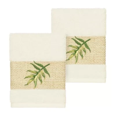 Linum Home Textiles Zoe 2-pc. Embellished Washcloth