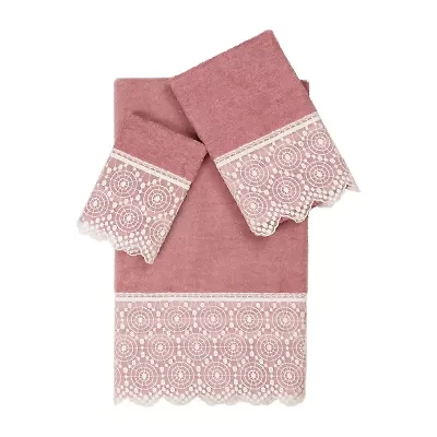Linum Home Textiles Arian Embellished 3-pc. Bath Towel Set