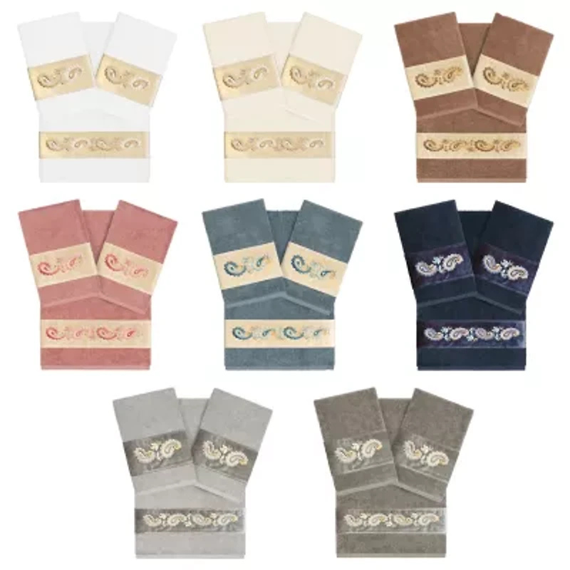 Linum Home Textiles Mackenzie Embellished 3-pc. Bath Towel Set