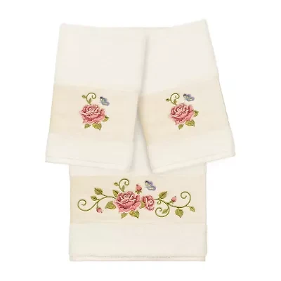 Linum Home Textiles Rebecca Embellished 3-pc. Bath Towel Set