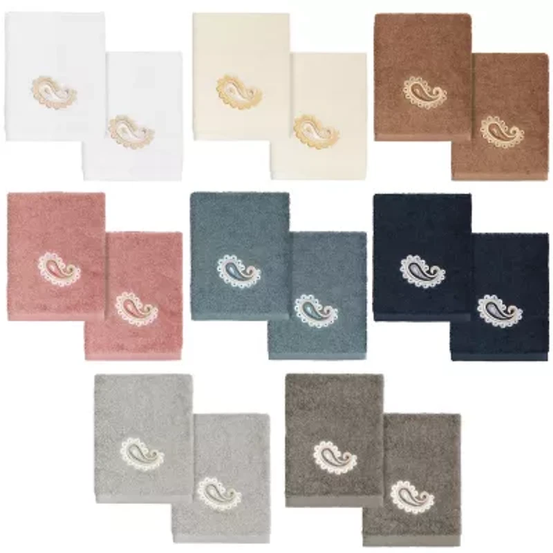 Linum Home Textiles Mackenzie Embellished 2-pc. Washcloth
