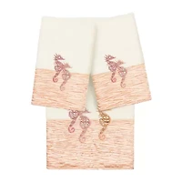 Linum Home Textiles Sofia Embellished 3-pc. Bath Towel Set