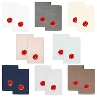 Linum Home Textiles Polly 2-pc. Embellished Fingertip Towel