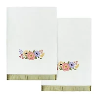 Linum Home Textiles Verano Embellished 2-pc. Floral Bath Towel