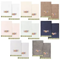 Linum Home Textiles Verano Embellished 2-pc. Floral Bath Towel
