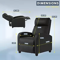 Furniture of America™ Carly Curved Slope-Arm Recliner