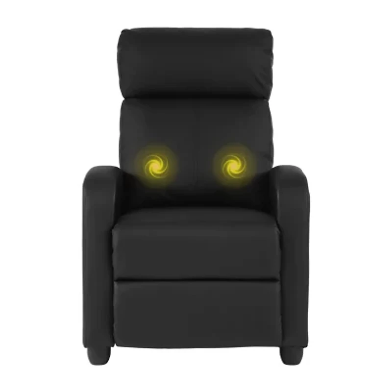 Furniture of America™ Carly Curved Slope-Arm Recliner