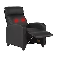 Furniture of America™ Carly Curved Slope-Arm Recliner