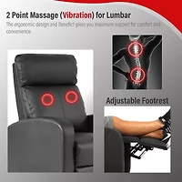 Furniture of America™ Carly Curved Slope-Arm Recliner