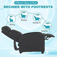 Furniture of America™ Carly Curved Slope-Arm Recliner