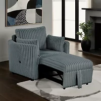 Furniture Of America Bond Upholstered Convertible Chairs