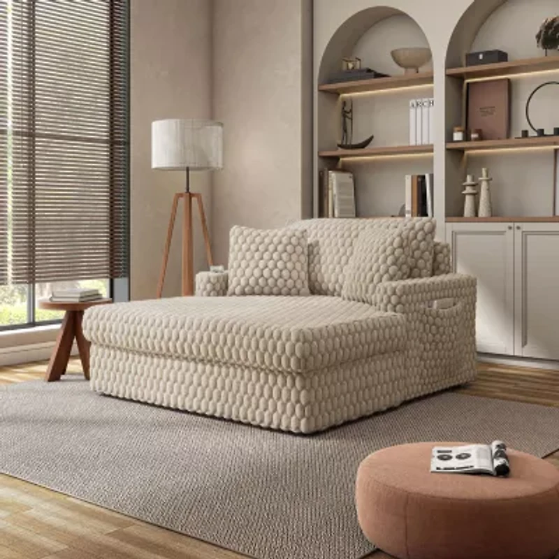 Furniture Of America Nattel Upholstered Chaise Lounges