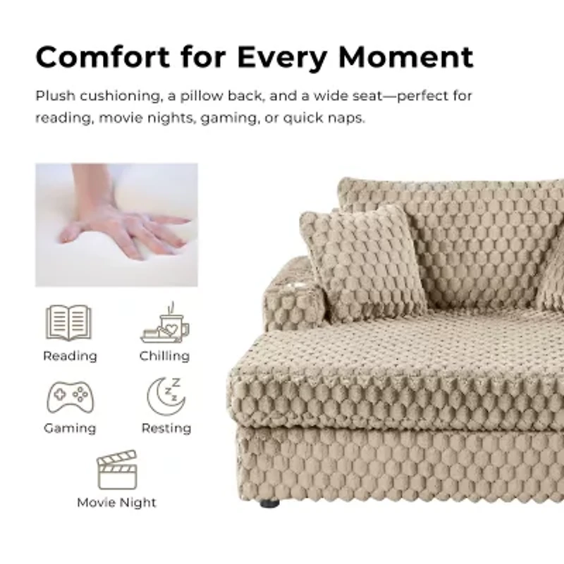 Furniture Of America Nattel Upholstered Chaise Lounges