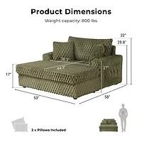 Furniture Of America Nattel Upholstered Chaise Lounges