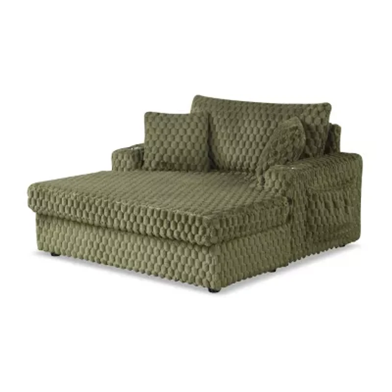 Furniture Of America Nattel Upholstered Chaise Lounges