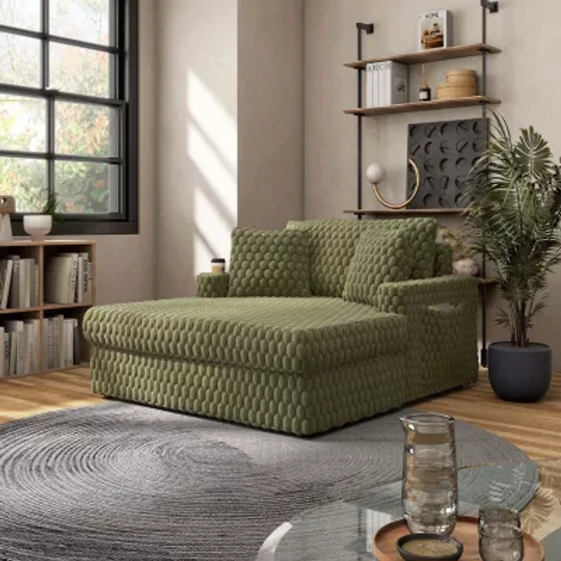 Furniture Of America Nattel Upholstered Chaise Lounges