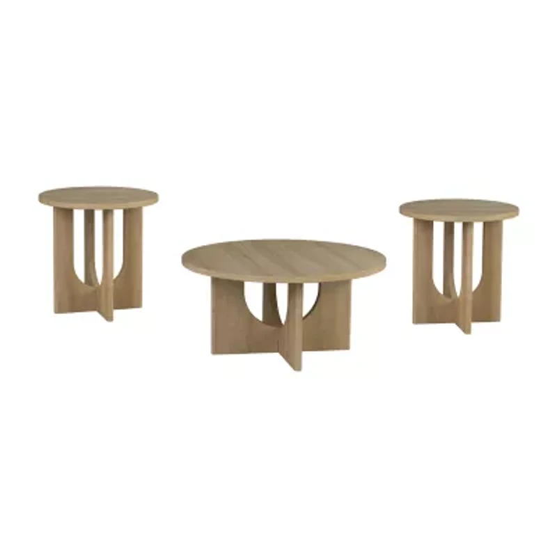 Furniture Of America Calsen Easy Setup Coffee Table Set