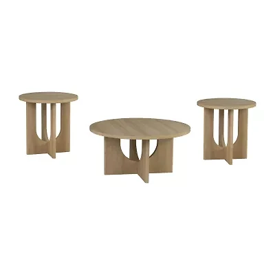Furniture Of America Calsen Easy Setup Coffee Table Set