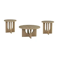 Furniture Of America Calsen Easy Setup Coffee Table Set