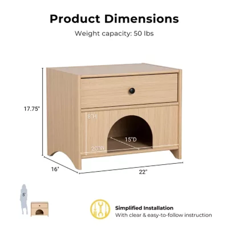 Furniture of America™ Ella 1-Drawer Side Table