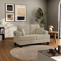 Furniture of America™ Kasin Track-Arm Upholstered Loveseat