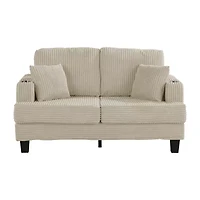 Furniture of America™ Kasin Track-Arm Upholstered Loveseat