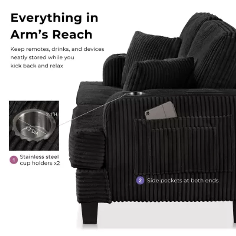 Furniture Of Americ Kasin Upholstered Loveseat