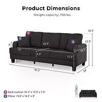 Furniture Of America Colby Upholstered Sofa